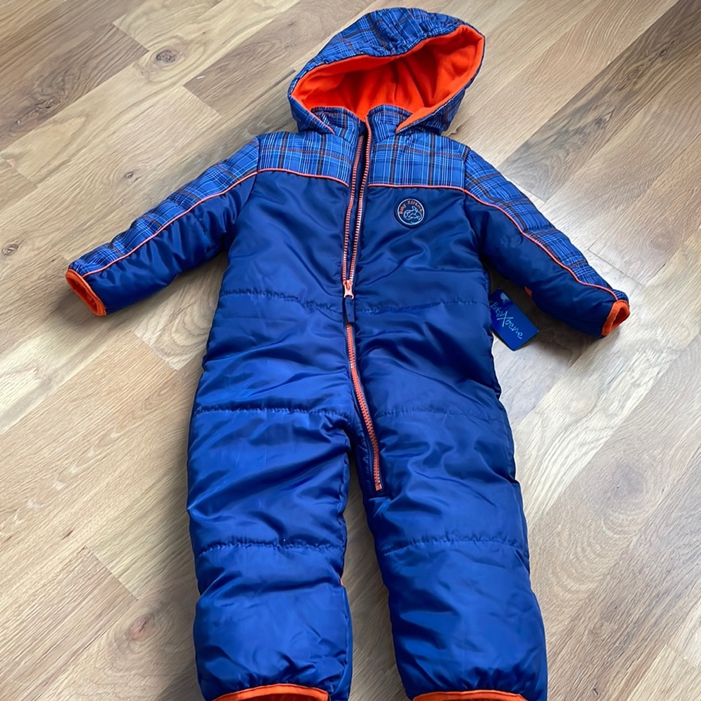 NWT fleece lined snow suit 18M